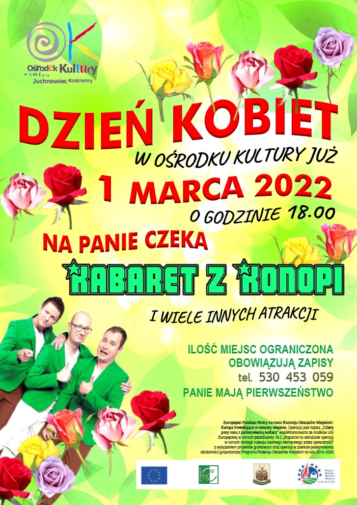 Na zdjęciu plakat imprezy z okazji Dnia Kobiet