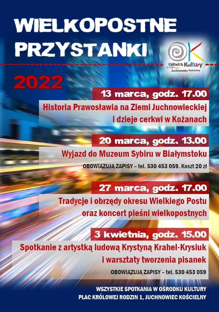 Na zdjęciu plakat Wielkpostnych Przystanków