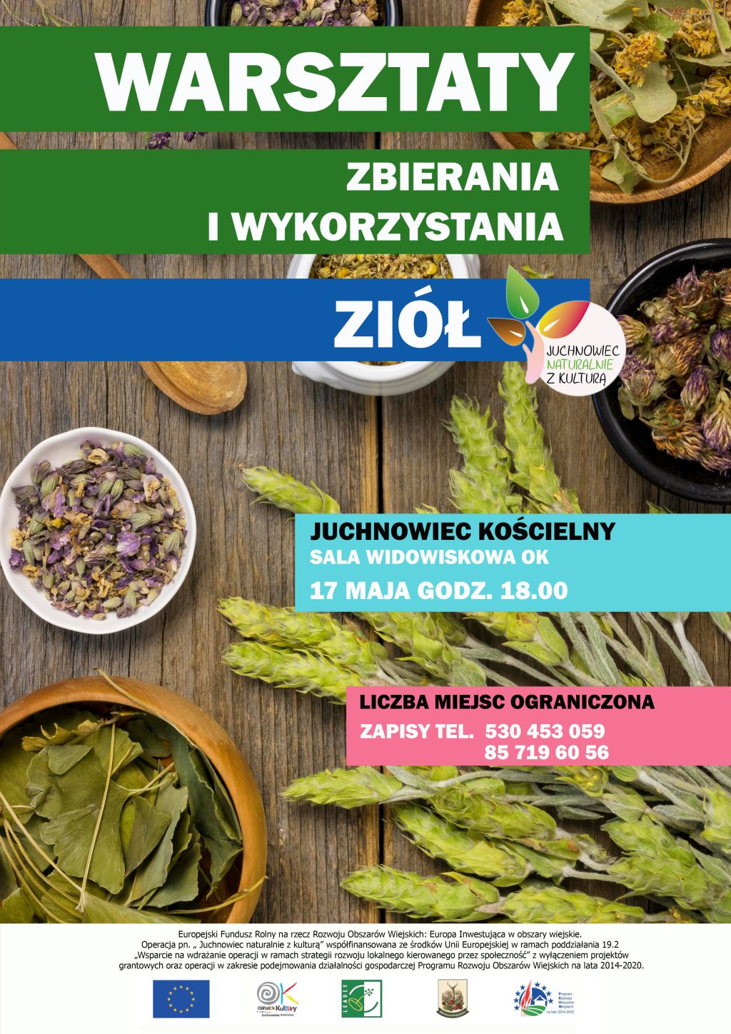 Na zdjęciu plakat warsztatów zielarskich