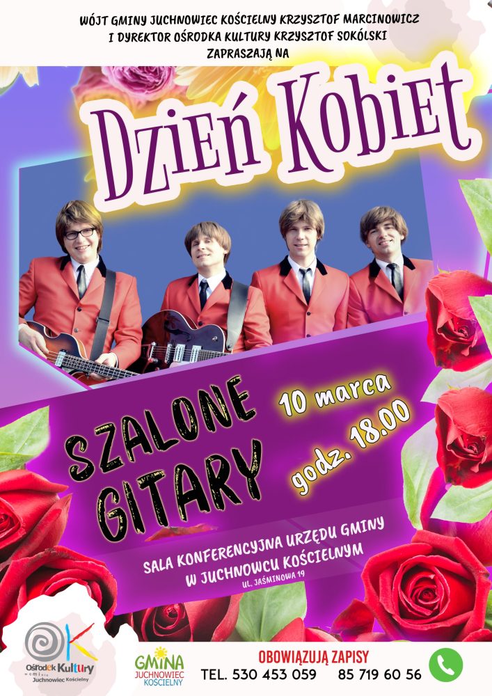 Na zdjęciu plakat koncertu z okazji Dnia Kobiet