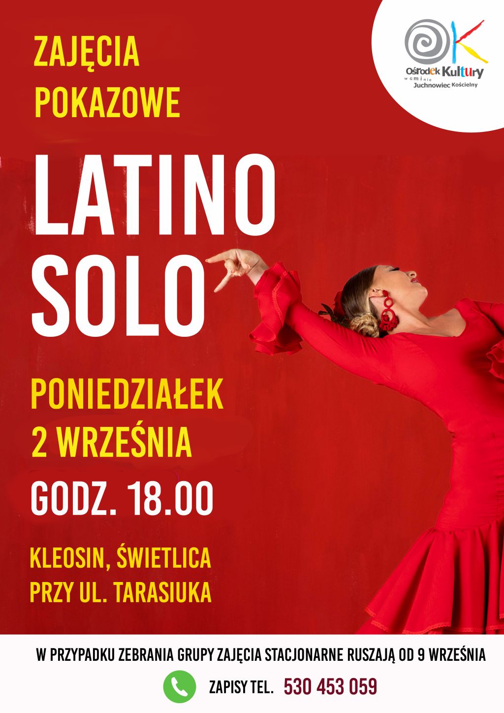 Plakat warsztatów Latino Solo