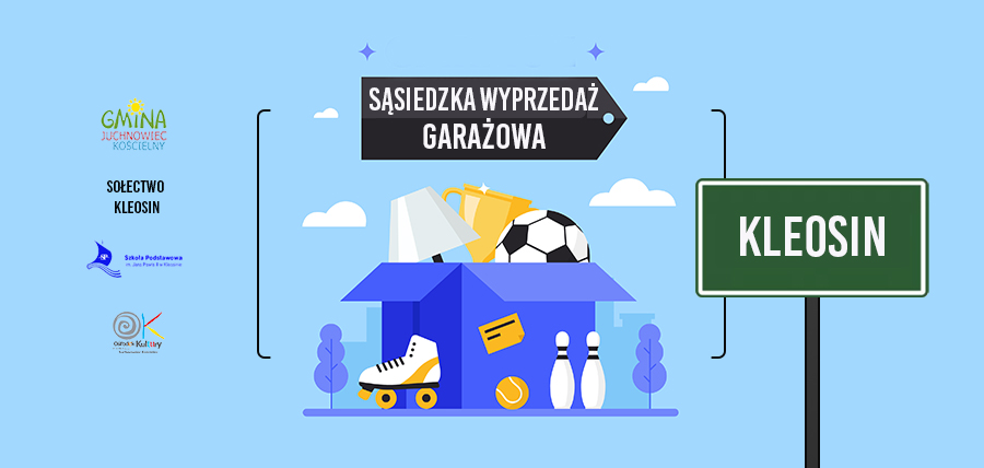 Grafika zapraszająca na Sąsiedzką Wyprzedaż Garażową