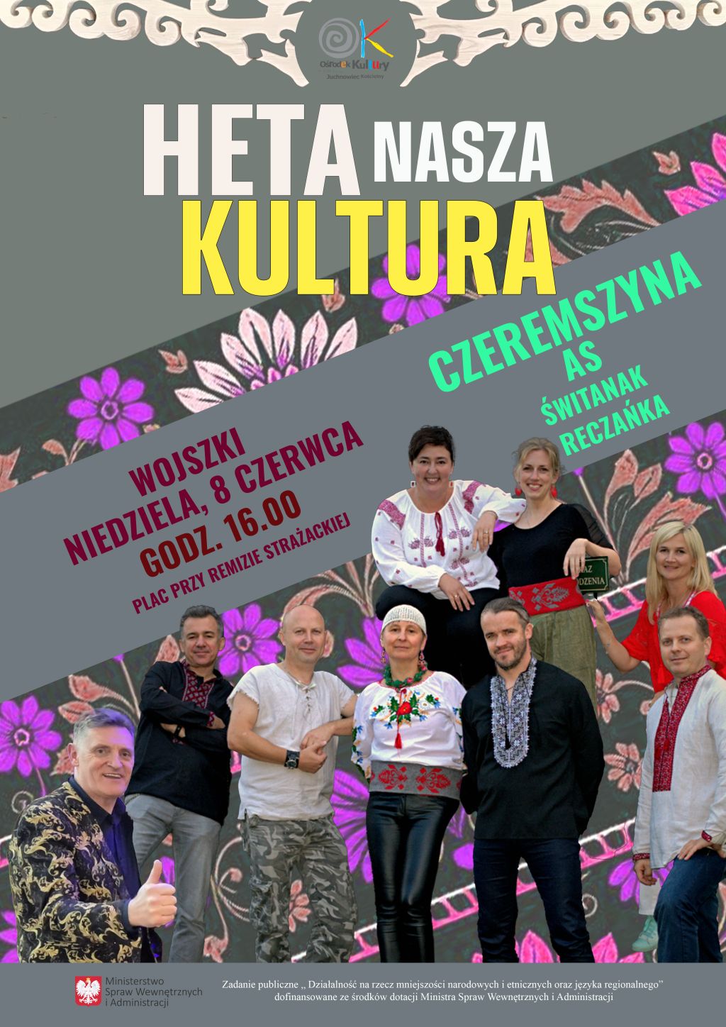 Na zdjęciu plakat wydarzenia "Heta nasza kultura"