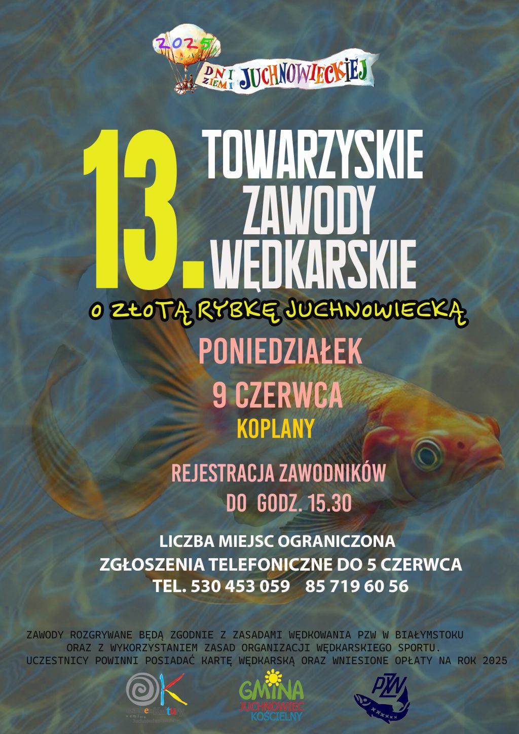 Na zdjęciu plakat Zawodów Wędkarskich