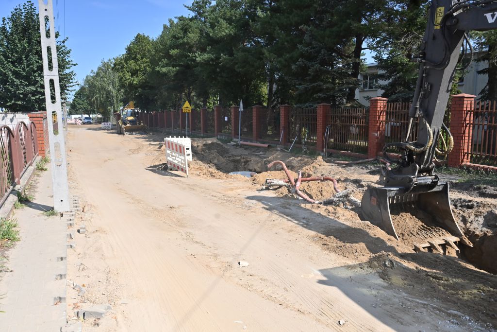 Na zdjęciu remont ulicy Tarasiuka w Kleosinie