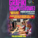 Na zdjęciu plakat warsztatów grafiki komputerowej