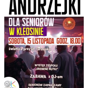 Na zdjęciu plakat imprezy "Andrzejki dla Seniorów"