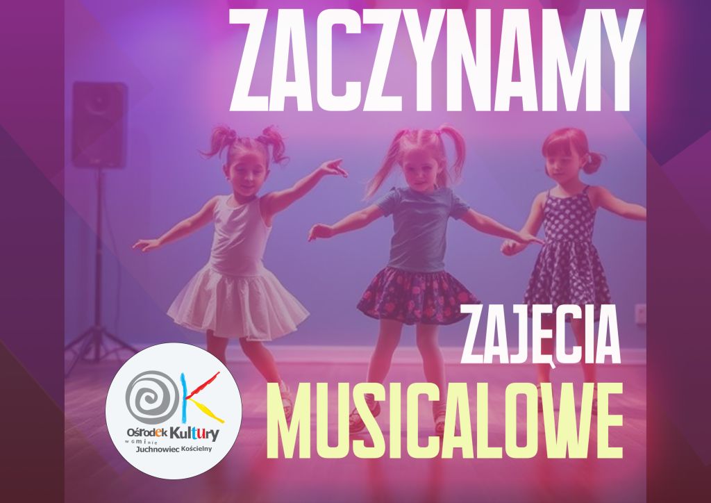 Na zdjęciu zaproszenie na warsztaty musicalowe