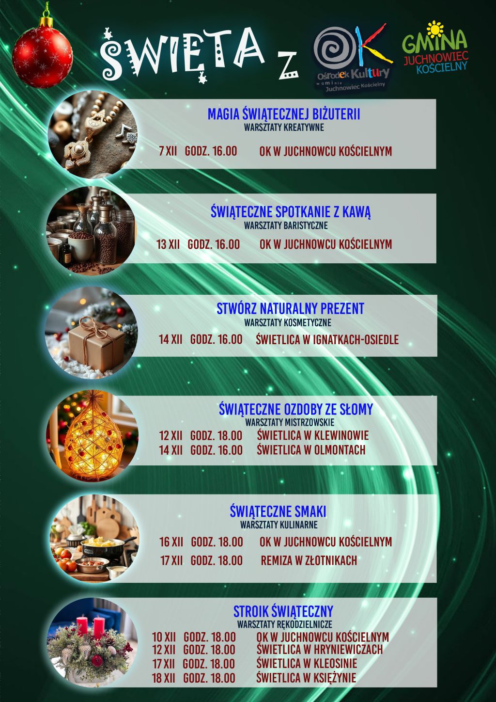 Na zdjęciu kalendarz przedświątecznych spotkań