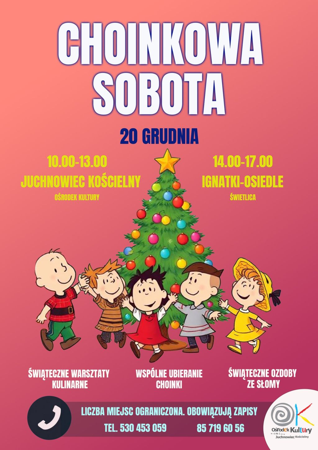 Na zdjęciu plakat "Choinkowej Soboty"