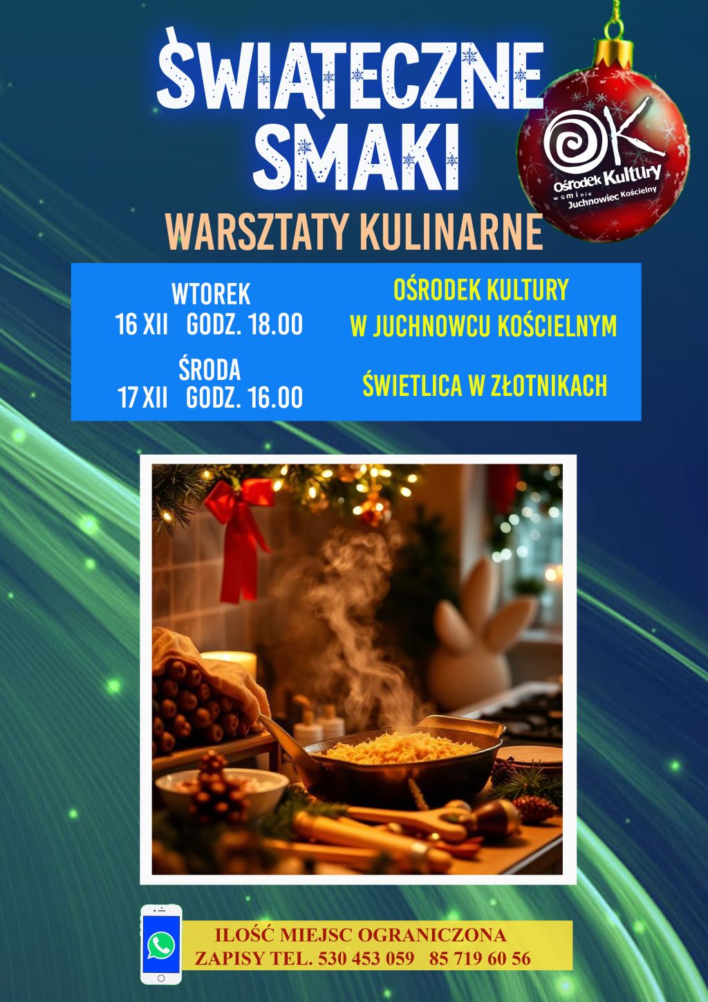 Na zdjęciu plakat warsztatów kulinarnych