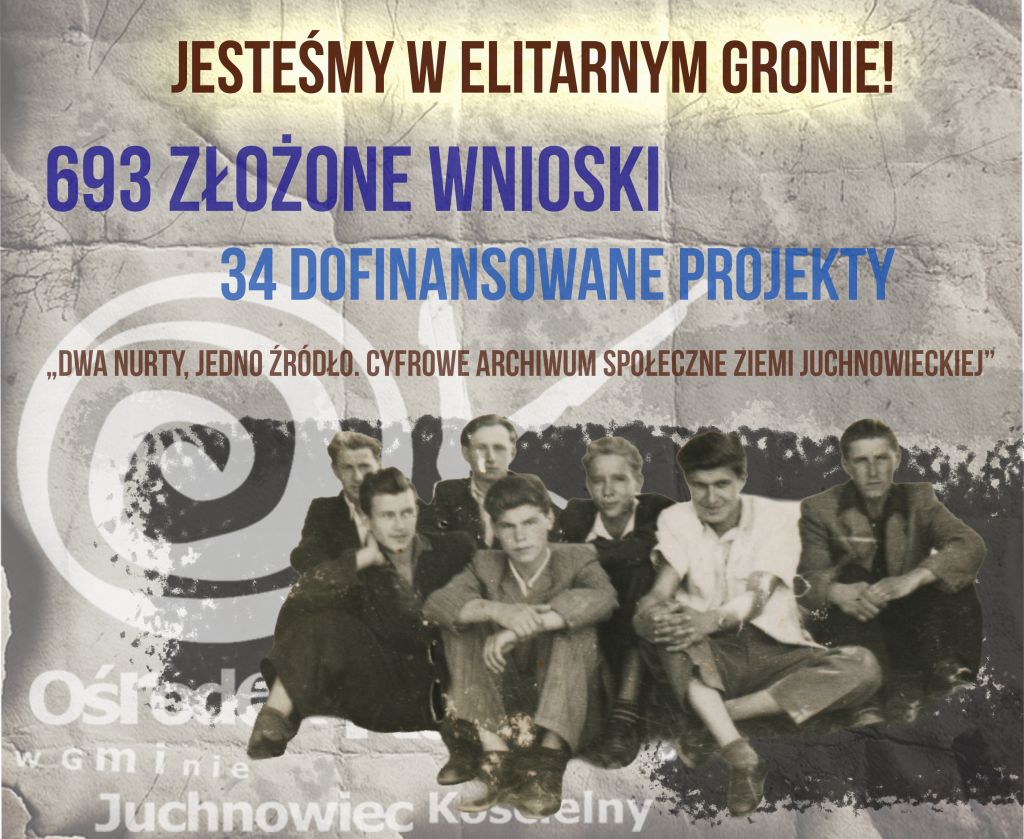 Na zdjęciu grafika z informacją o dofinansowaniu projektu Ośrodka Kultury