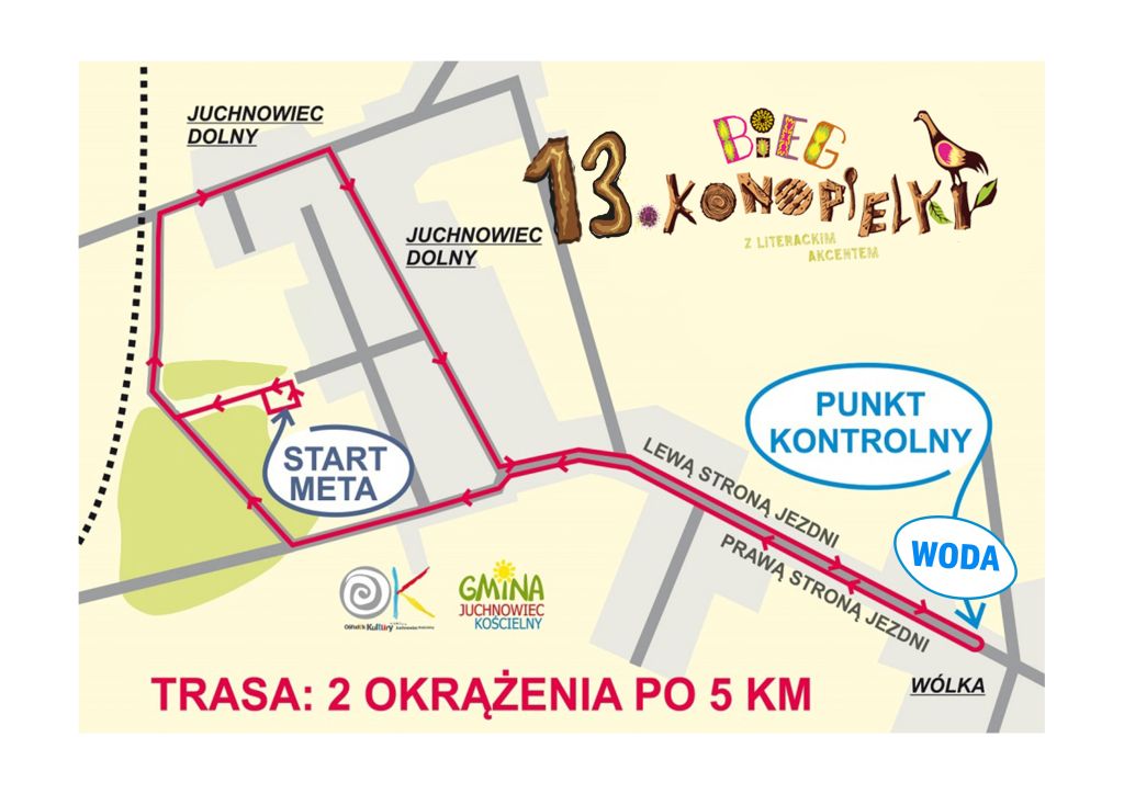 Na zdjęciu trasa 13. Biegu Konopielki