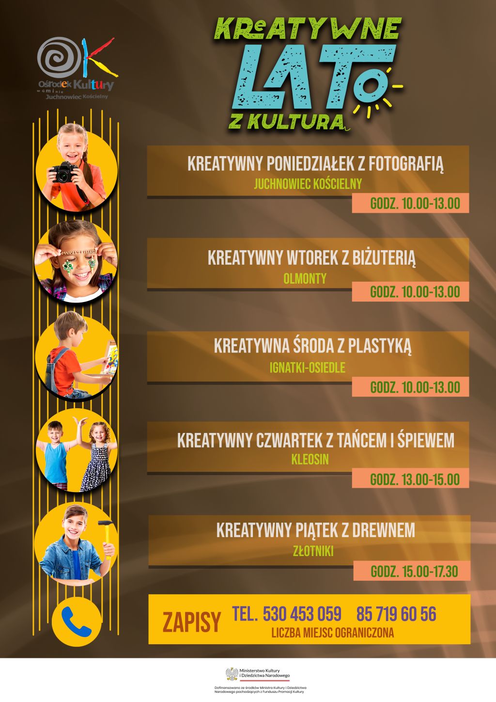 Na zdjęciu plakat projektu "Kreatywne lato z kulturą"