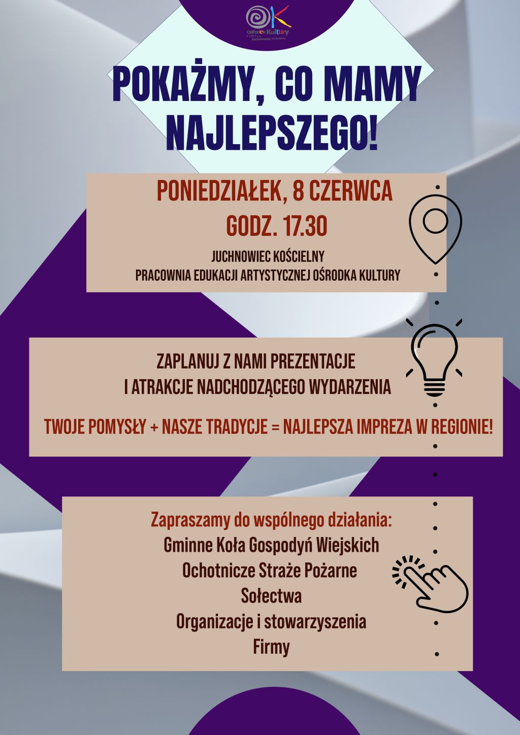 Na zdjęciu plakat spotkania