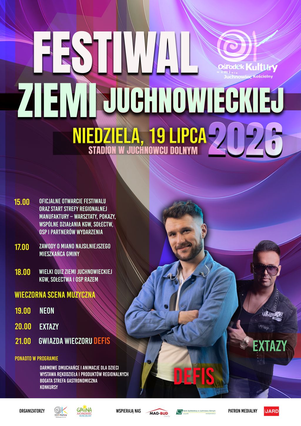 Na zdjęciu oficjalny plakat Festiwalu Ziemi Juchnowieckiej