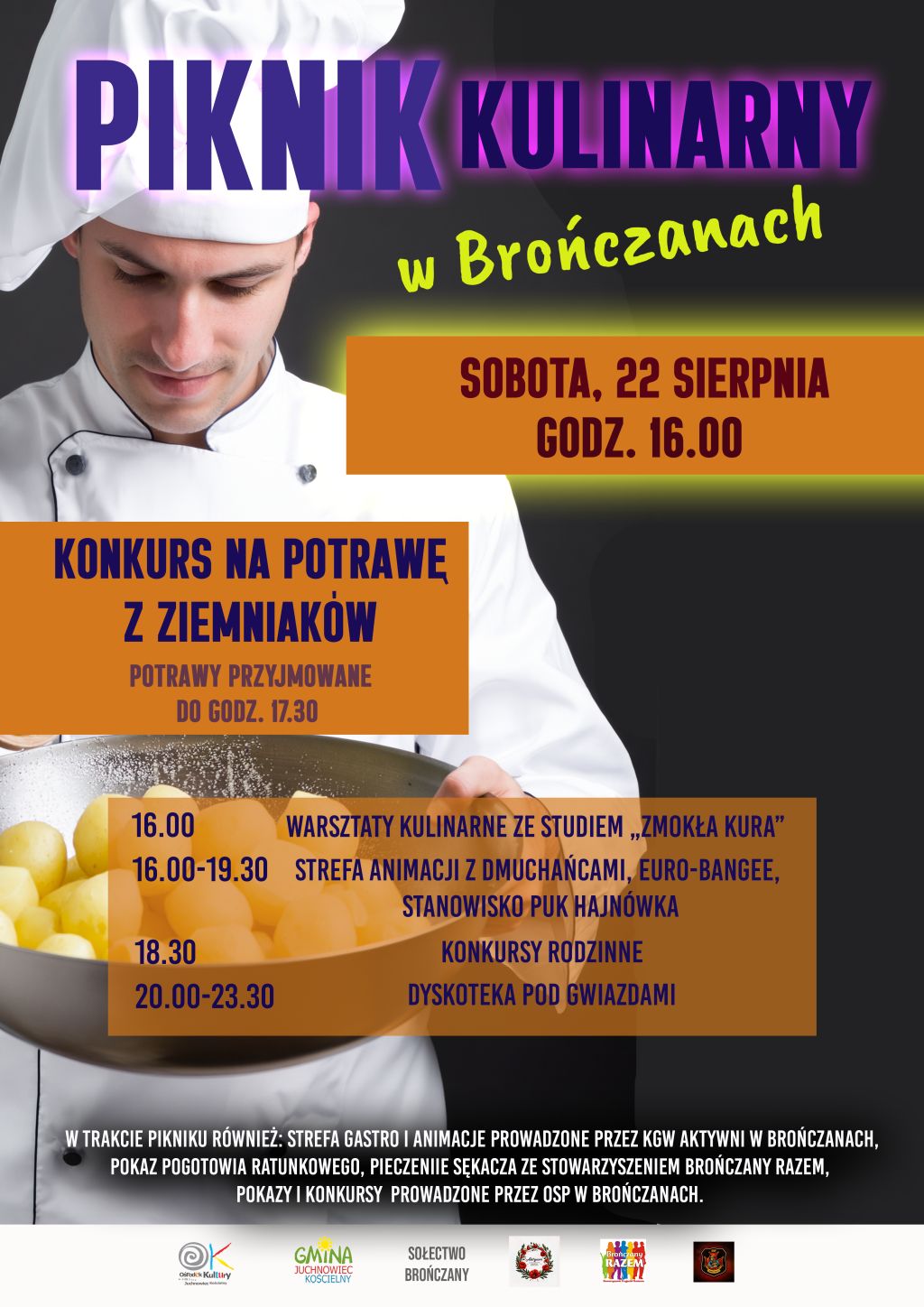 Na zdjęciu plakat wydarzenia w Brończanach