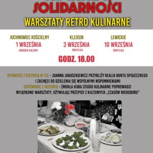 Na zdjęciu plakat spotkań retro kulinarnych