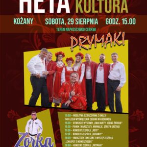 Na zdjęciu plakat wydarzenia "Heta nasza kultura"