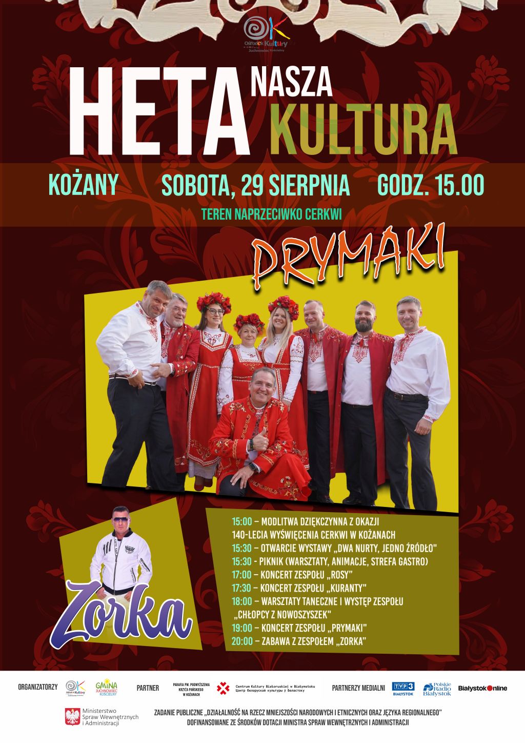 Na zdjęciu plakat wydarzenia "Heta nasza kultura"