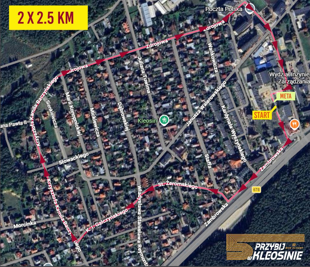 Na zdjęciu trasa biegu